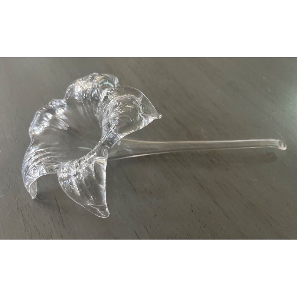 Flower Stem Bud Vase Glass or Lily Paperweight,‎ Elegant Vintage Centerpiece